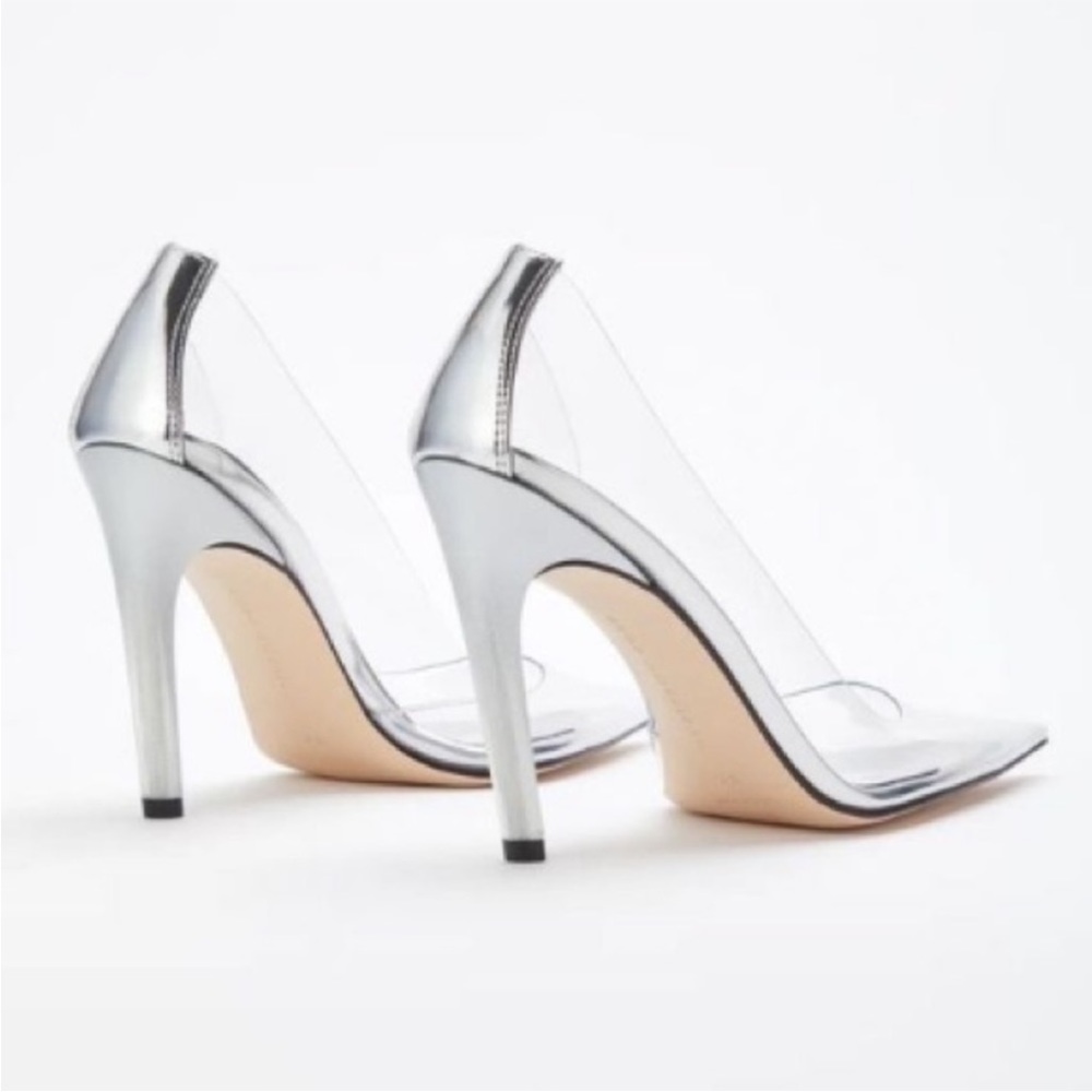 NWT Good American Cinder Fckingrella Glass Pumps size 8.5 - Picture 3 of 6